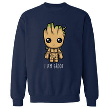 Load image into Gallery viewer, Avengers I&#39;M GROOT Printed Sweatshirts Male Autumn Winter 2019 New Fashion O-Neck Pullover Men Harajuku Fleece Men&#39;s Sweatshirt