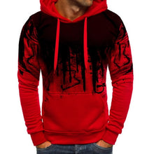 Load image into Gallery viewer, CYSINCOS 2019 Autumn Fashion Sweatshirts Hoodies Men 3D Printing Ink Patchwork Pullover Hip Hop Letters Hooded Thin Pullovers
